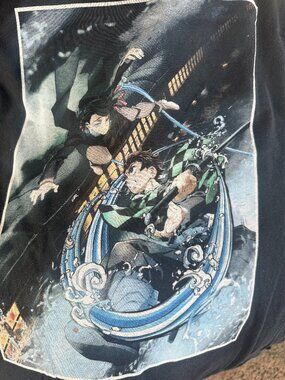 Demon Slayer Mugen Train Men's Black T Shirt Size Medium Gee Aniplex